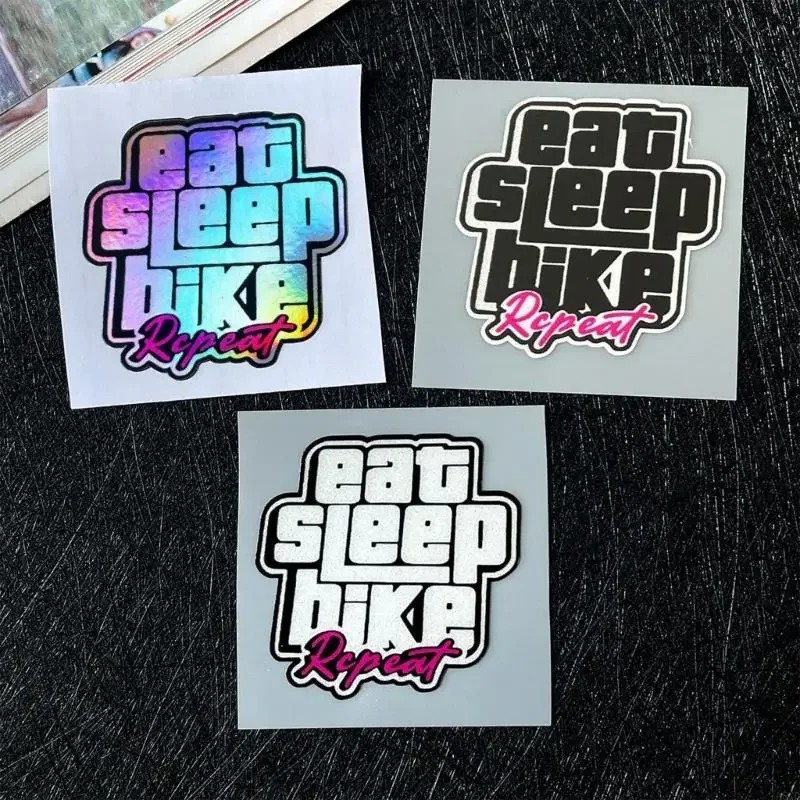 

Персонализированные наклейки на подседельный штырь для велосипеда, наклейки для езды, сна, еды, самоклеящиеся наклейки на для