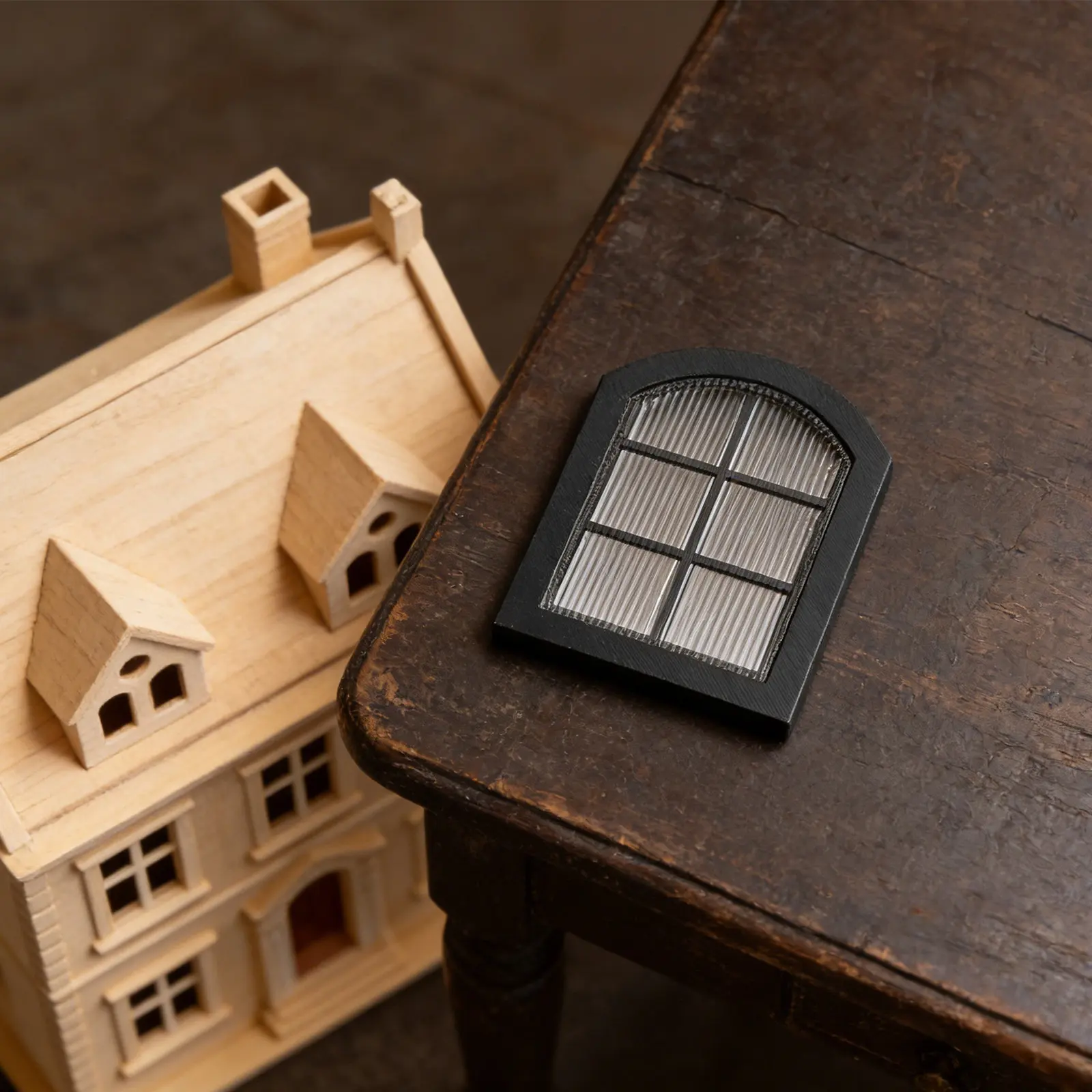 Scale Model For Home Crafts Decoration Miniature Dollhouse Frame White Lattice High Transparency Bedroom