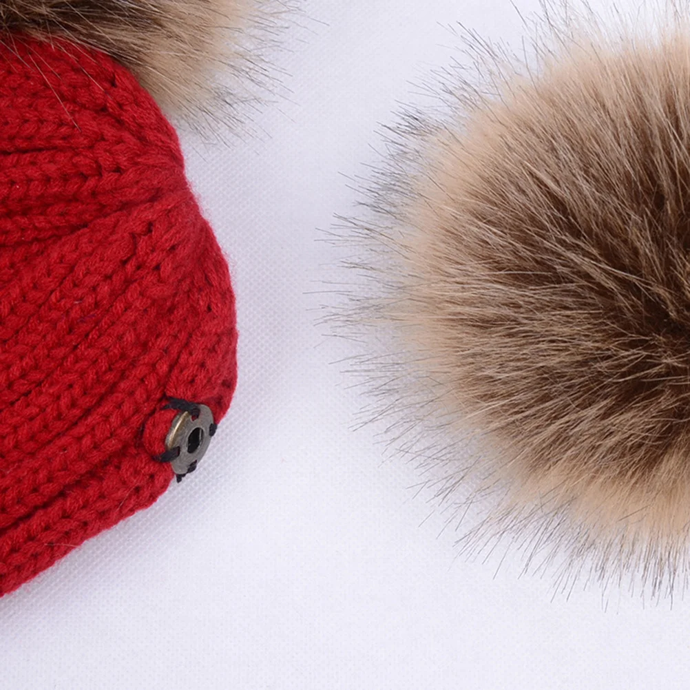 

Kids Winter Hat Knitted Baby Toddler Earflap Black 0-6 Years Old Soft Warm Kids Woolen Hats Suitable for Outdoor Activities