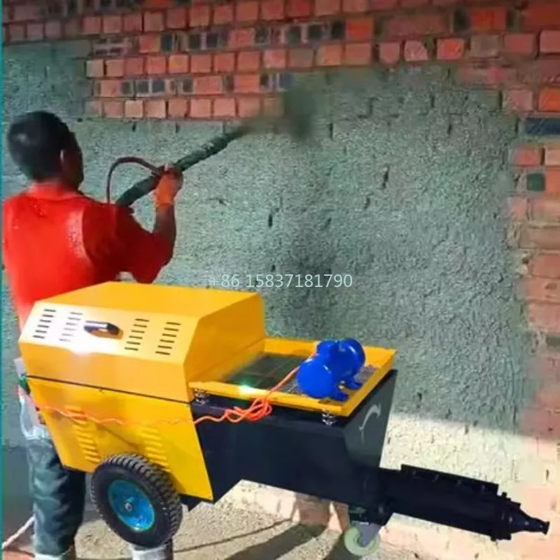 آلة رش هاون الديزل عالية الكفاءة بخاخ الجص الأسمنتي مشاريع البناء باستخدام آلة رش الملاط للولايات المتحدة #4