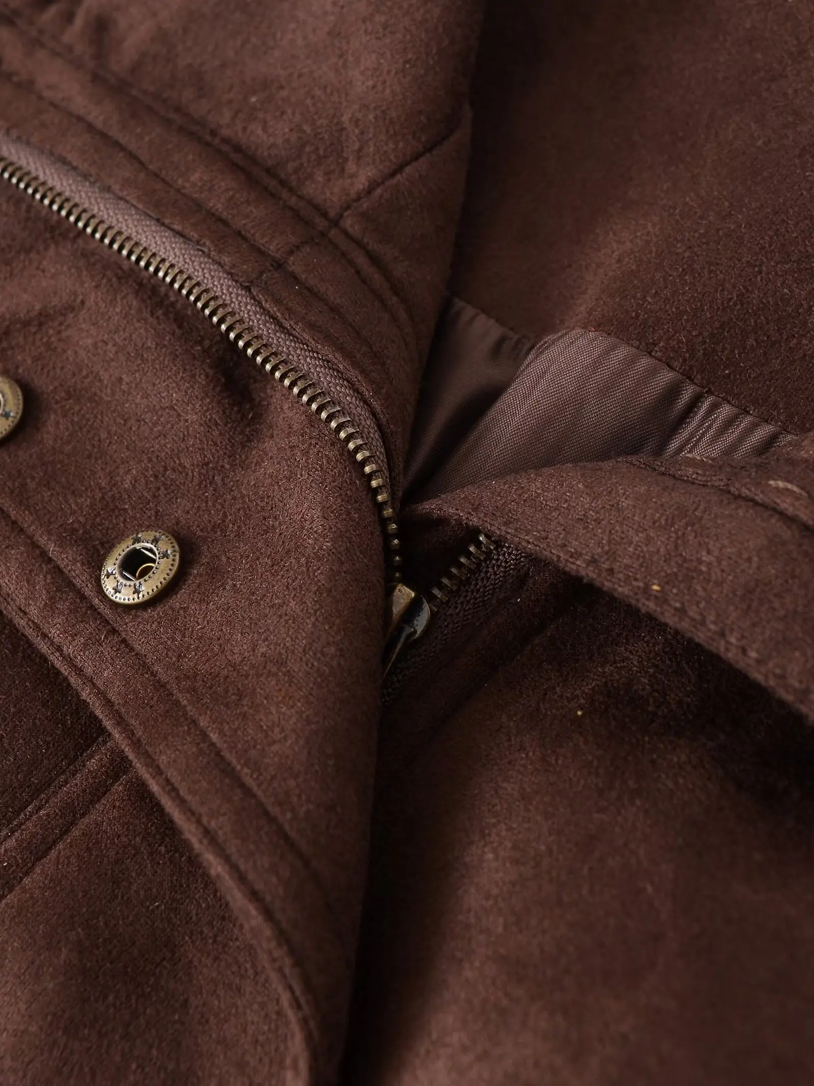 جيني آند ديف الأمريكية الرجعية موضة سترة نسائية الحد الأدنى من جلد الغزال Bomber سترة المرأة بلايز سترة نسائية ملابس امرأة