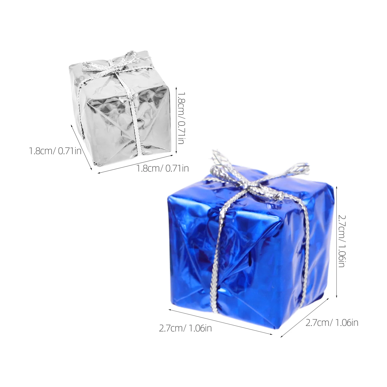 30 Stück Miniatur-Geschenkboxen, winzige Weihnachtsgeschenke aus Schaumstoff für Puppenhaus-Szenendekoration, Mini-Weihnachtsschmuck, Mini-Haus