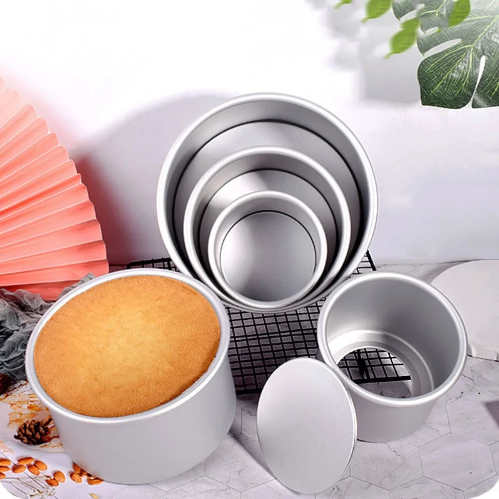 

Inch Round With Removable Bottom for Cheesecake Bread Pizza Leakproof Aluminum Fondant Mold Cake Mold Baking Tray Chiffon Pan