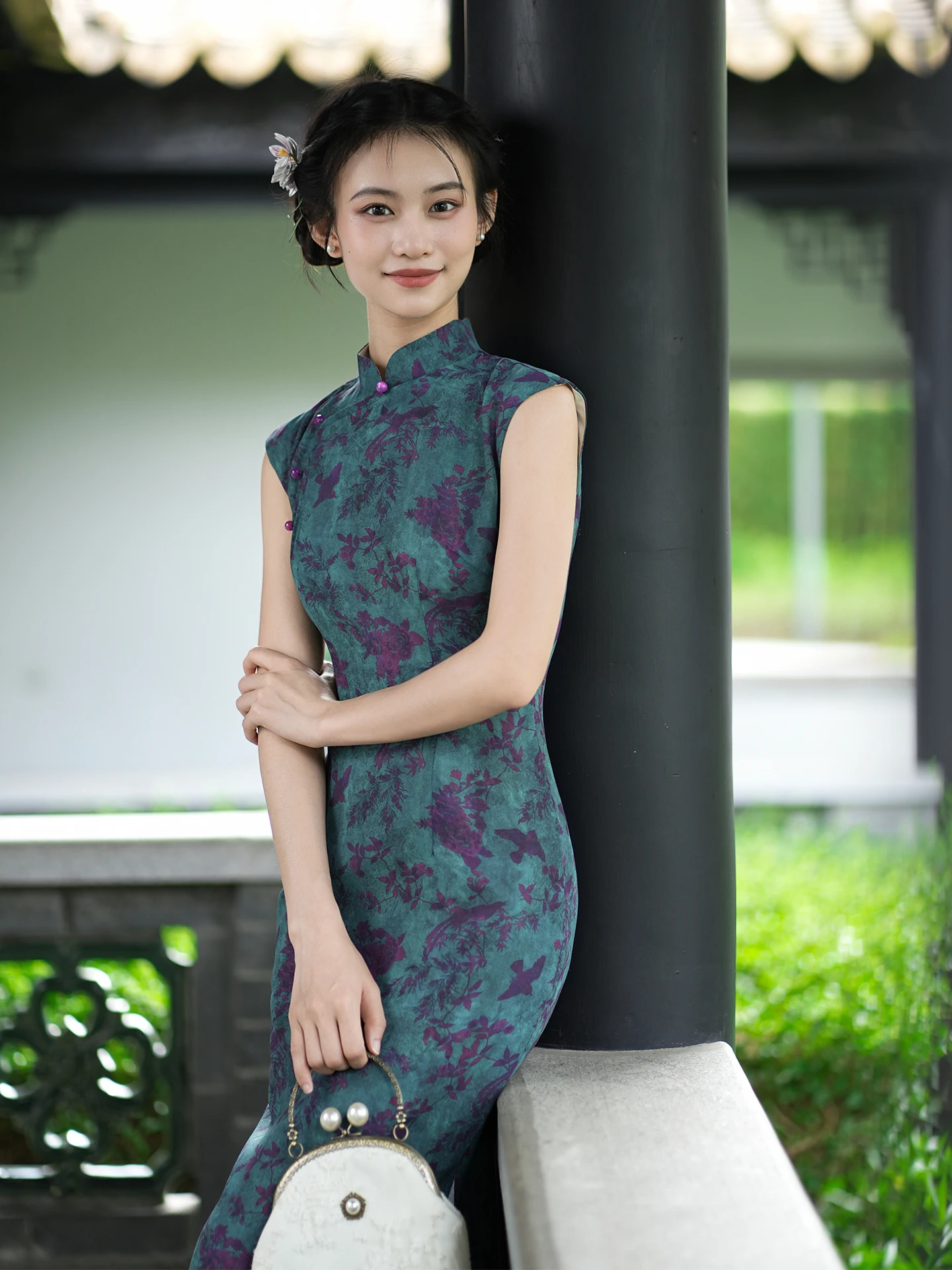 

Цзяннань Флоинг | Новая улучшенная китайская блузка с длинным рукавом, подходящая для работы, с красивым цветочным узором