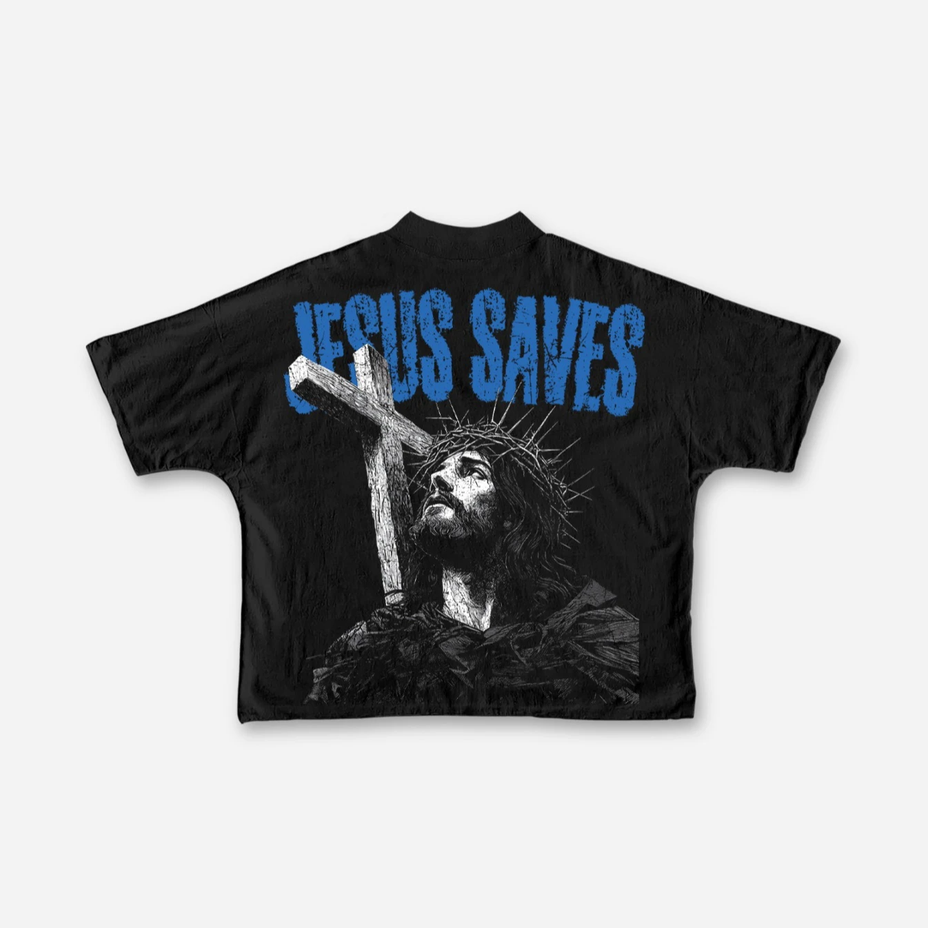 يسوع حفظ الجرافيك طباعة القطن تي شيرت الرجال Y2K الصيف قصيرة الأكمام المعتاد Y2K تي شيرت الشارع الشهير المرأة عادية المحملة القمم #3