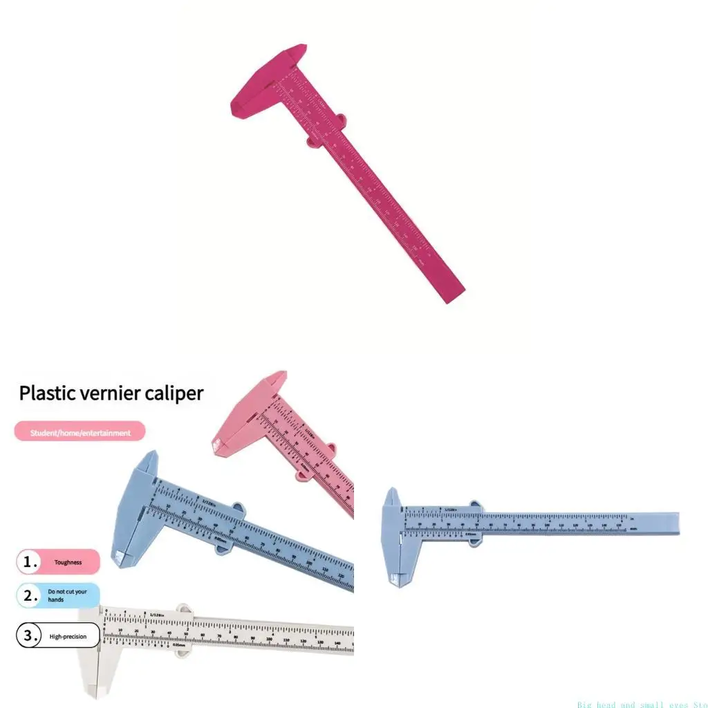 

581C 150mm 6'' Plastic Vernier Caliper Double Scale Measurement Tool Easy To Carry