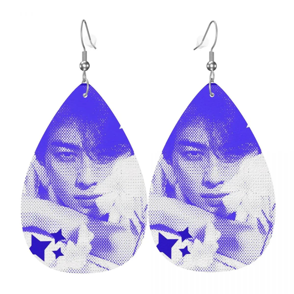 Custom Cha-A Singer Eun Woos Leather Teardrop Earrings Fashion For Women Kpop Star Jewelry Accessories For Valentine's Day