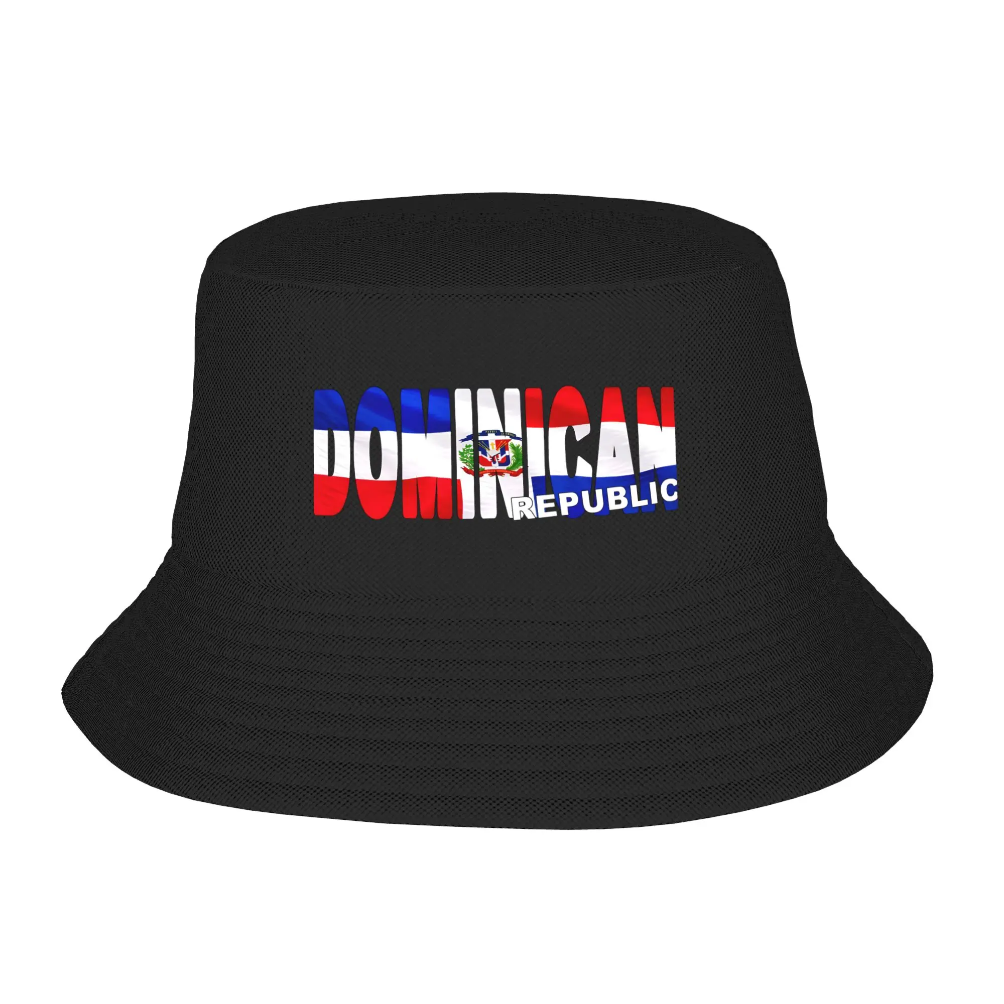 DOMINICAN REPUBLIC Flag Flying  Bucket Hat for Girls Beach  Bob Hat for Outdoor Caps