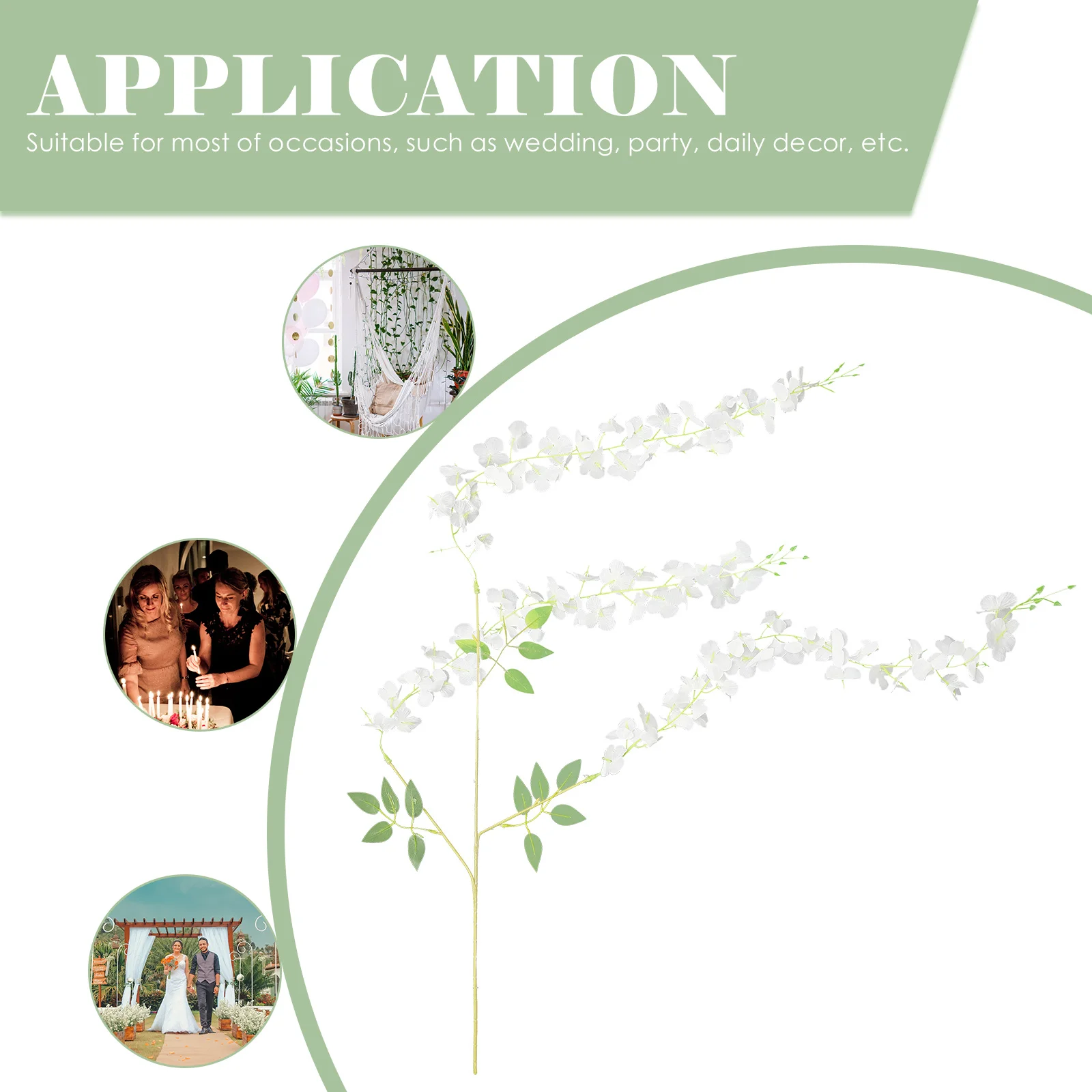 

12Pcs Hanging Artificial Violet Flower Garland Faux Wisteria Simulation Wall Decor for Home Garden Wedding Decoration