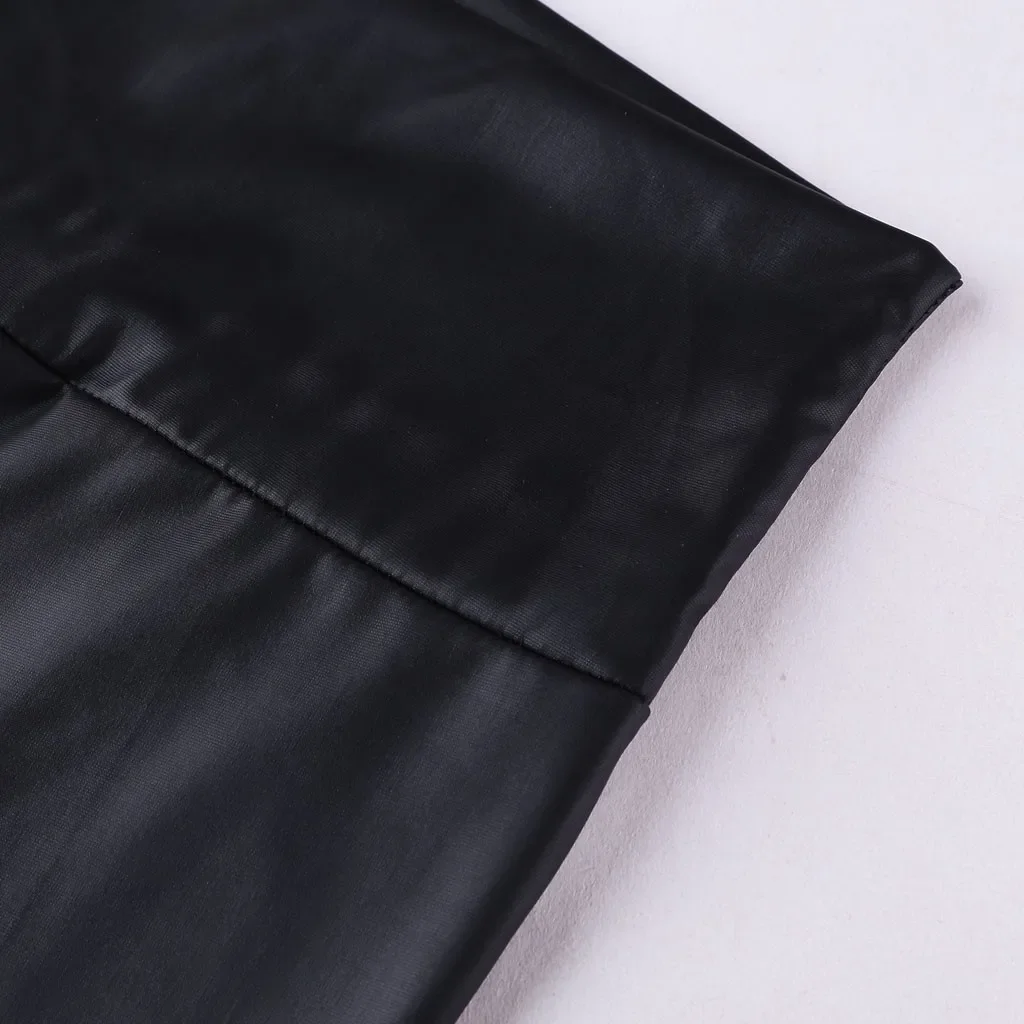 Sexy Hip-lifting Artificial Leather Women's High Waist Tight Elastic Pencil Pants Street Bottoming Casual Motorcycle Trousers