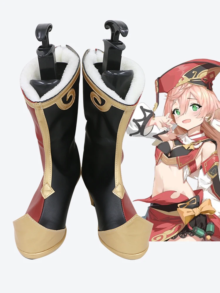 Neues Spiel Anime Genshin Impact Yanfei Cosplay Schuhe Stiefel Kostüm Halloween Party Outfit für Frauen Zubehör Anpassung