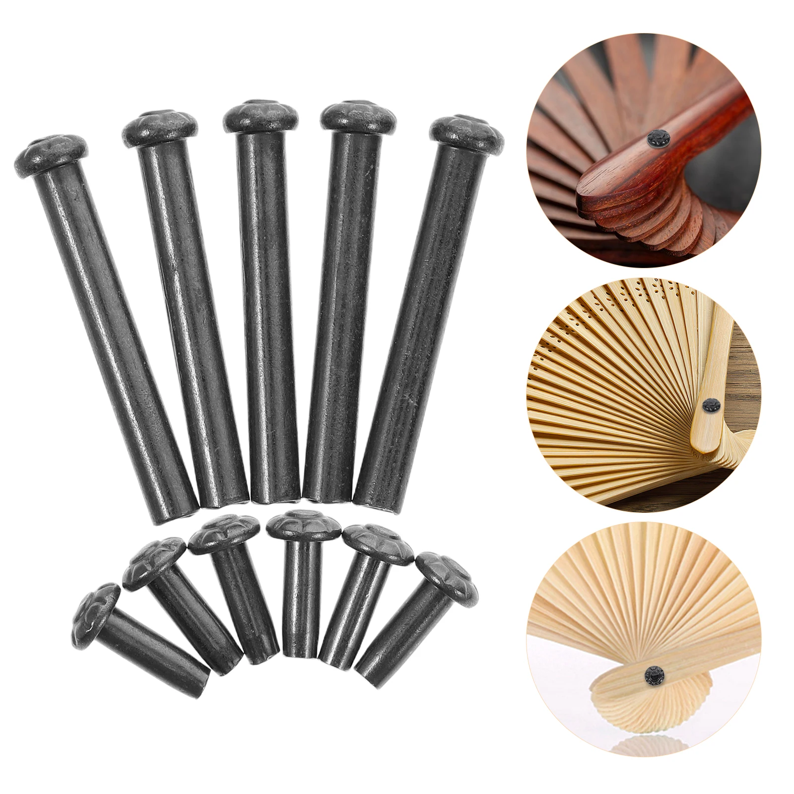 

6 set Folding Hand Repair Rivets Nuts Shaft Fasteners Replacement Diy Handmade Accessories Handheld Crafting Supplies