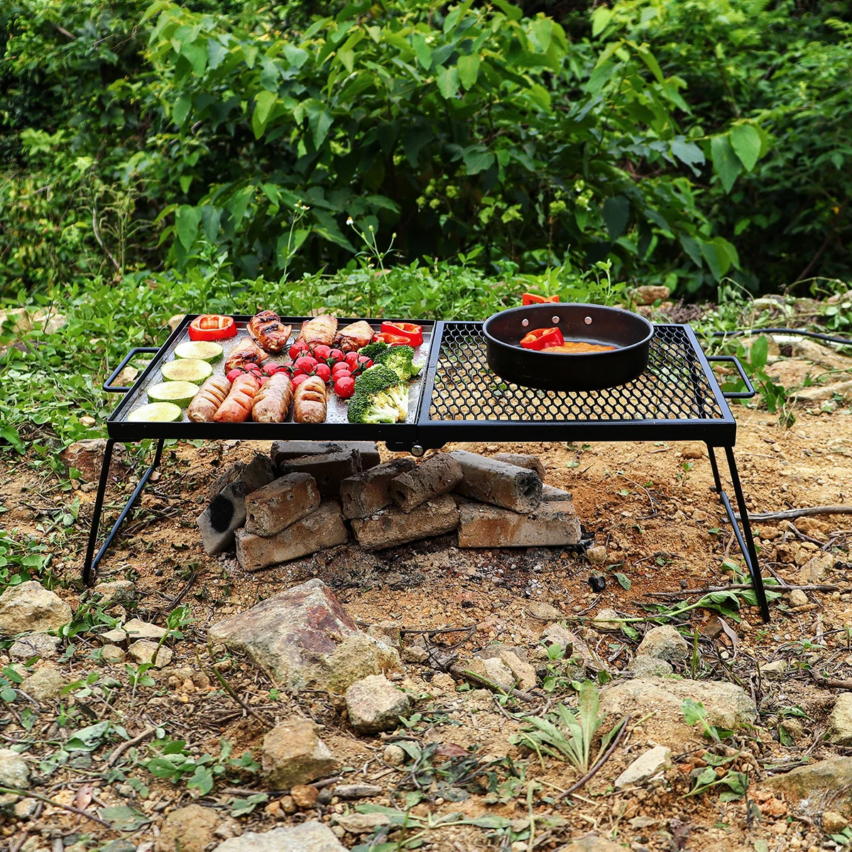 Portable Folding Campfire Gril - Camping Cooking Over Fire review and price