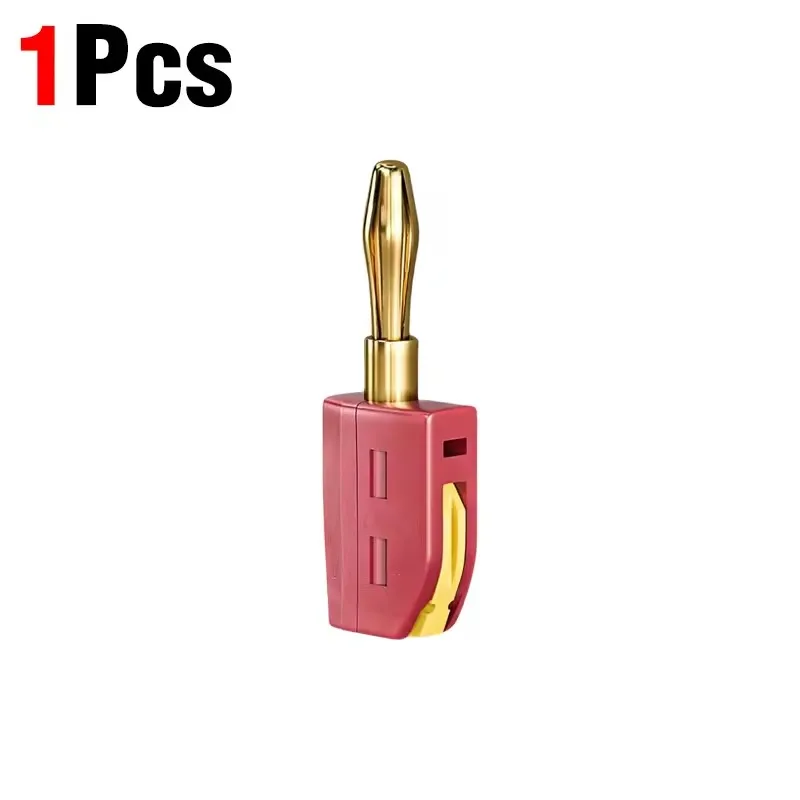 Tragbarer 32A 4mm Bananenstecker lötfreier Schnellanschluss Hochstrom vergoldete Bananenstecker Audio Kupfer Lautsprecher Verstärker