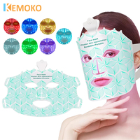 Facial LED Photon Mask Silicone 7 Colors Red Light and infrared Therapy Heating Panel Facial Skin Rejuvenation Salon Beauty Care