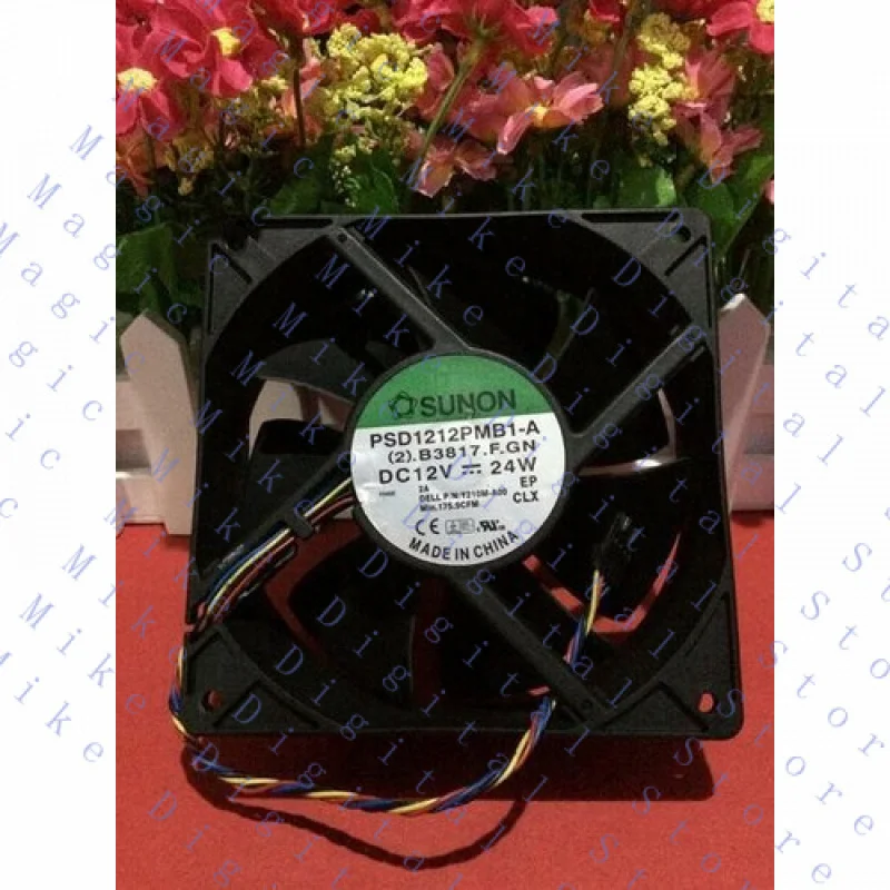 UU  FOR SUNON PSD1212PMB1-A DC 12V 24W 12CM 120*120*38MM 4-line Server Cooling Fan