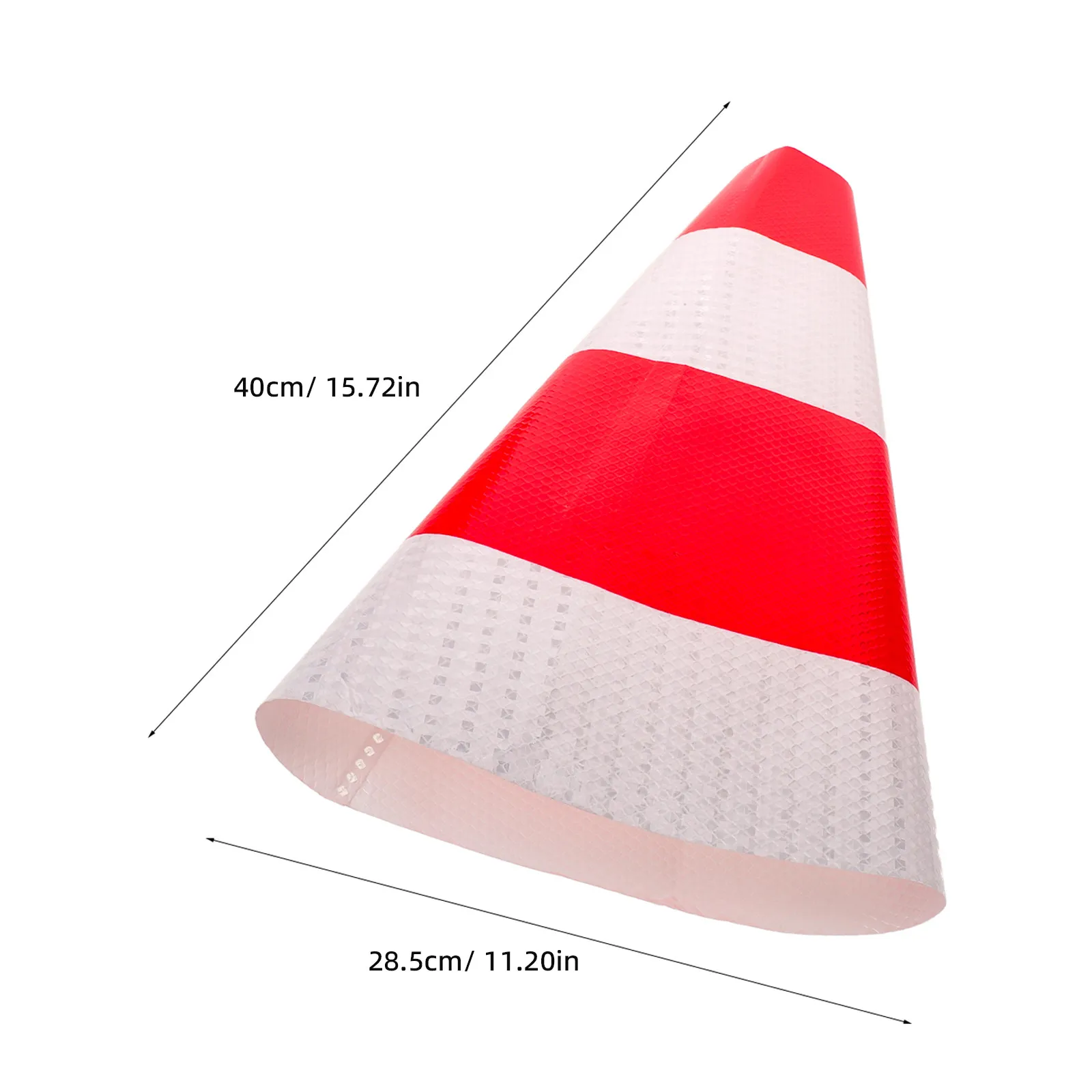 10Pcs High-Visibility Reflective Cone Wrap Sleeve for Night Safety Road Construction Parking Lots Traffic Control All-Weather
