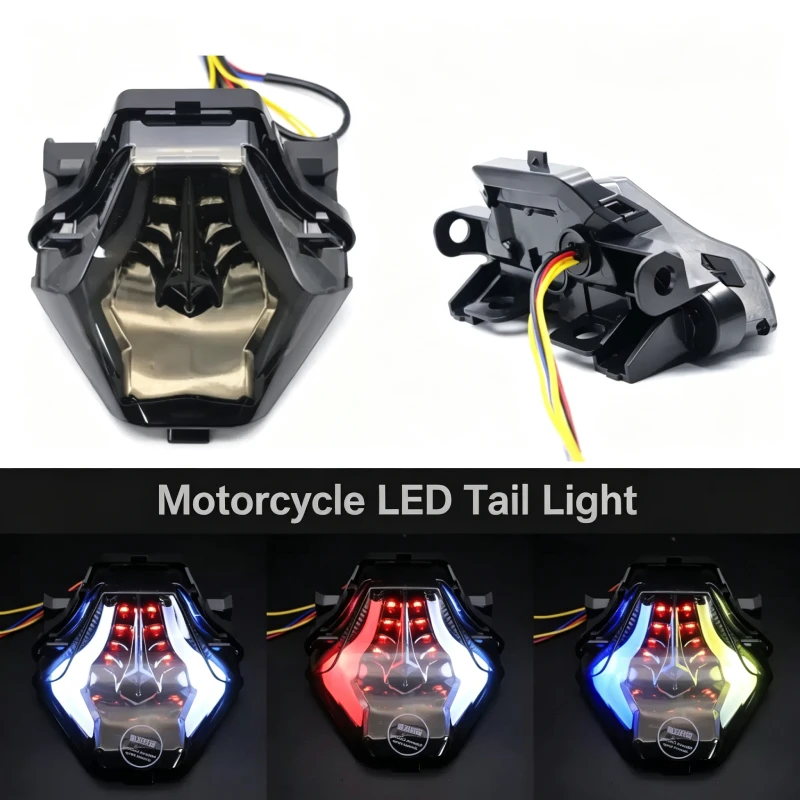 signal motorcycle modification Magnetically controlled For Yamaha R3 R25 R15Z LED tail light brake light burst flash turn