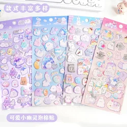 Kawaii Little Ghost Cartoon 3D Puffy Stickers Stationery Diy Scrapbooking Journal Sticker Adhesive Decor Art Supply CuteStickers