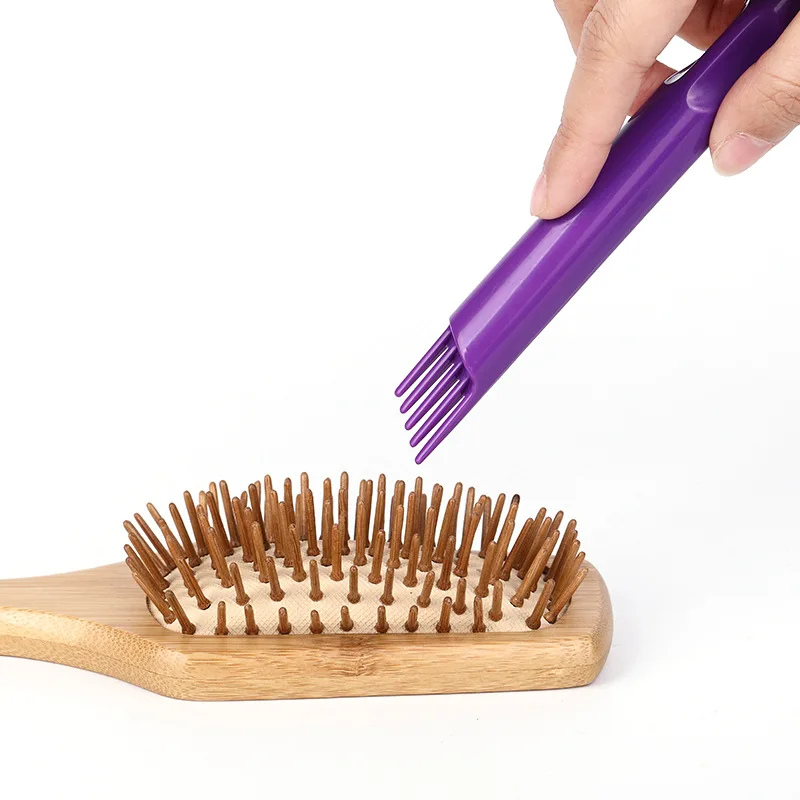 وسادة هوائية مشط تنظيف فرشاة مشط فرشاة الشعر نظافة مقبض بلاستيكي تنظيف فرشاة مزيل أدوات التجميل المدمجة TT مشط