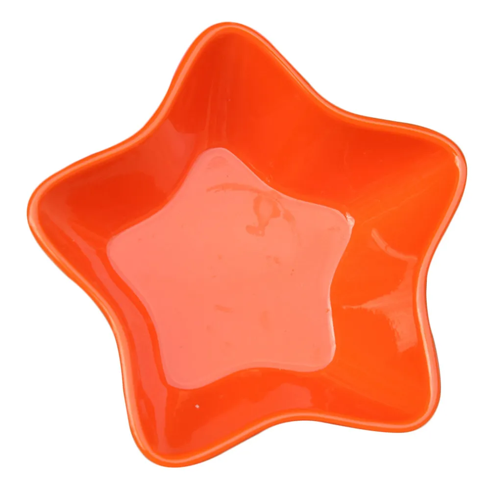 

1Pcs Melamine Star Shape Feeding Bowl 16x15.5x5.4cm Anti-Fall Kids Dinnerware Fruit Dessert Plate Party Decoration Use
