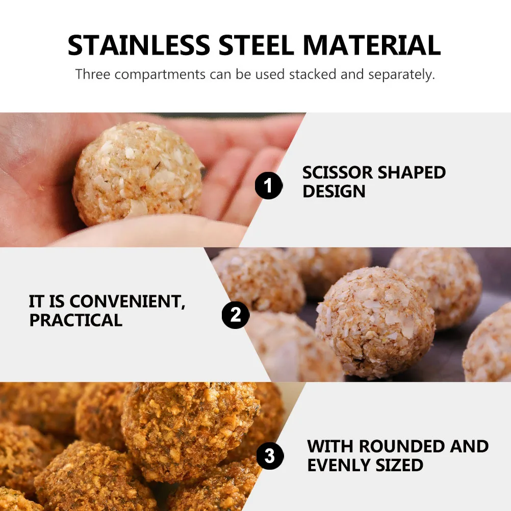 

Stainless Steel Meat Ball Clip Meatball Making Tool For Fish Tofu Balls Cake Chinese Food Kitchen Gadget Handheld
