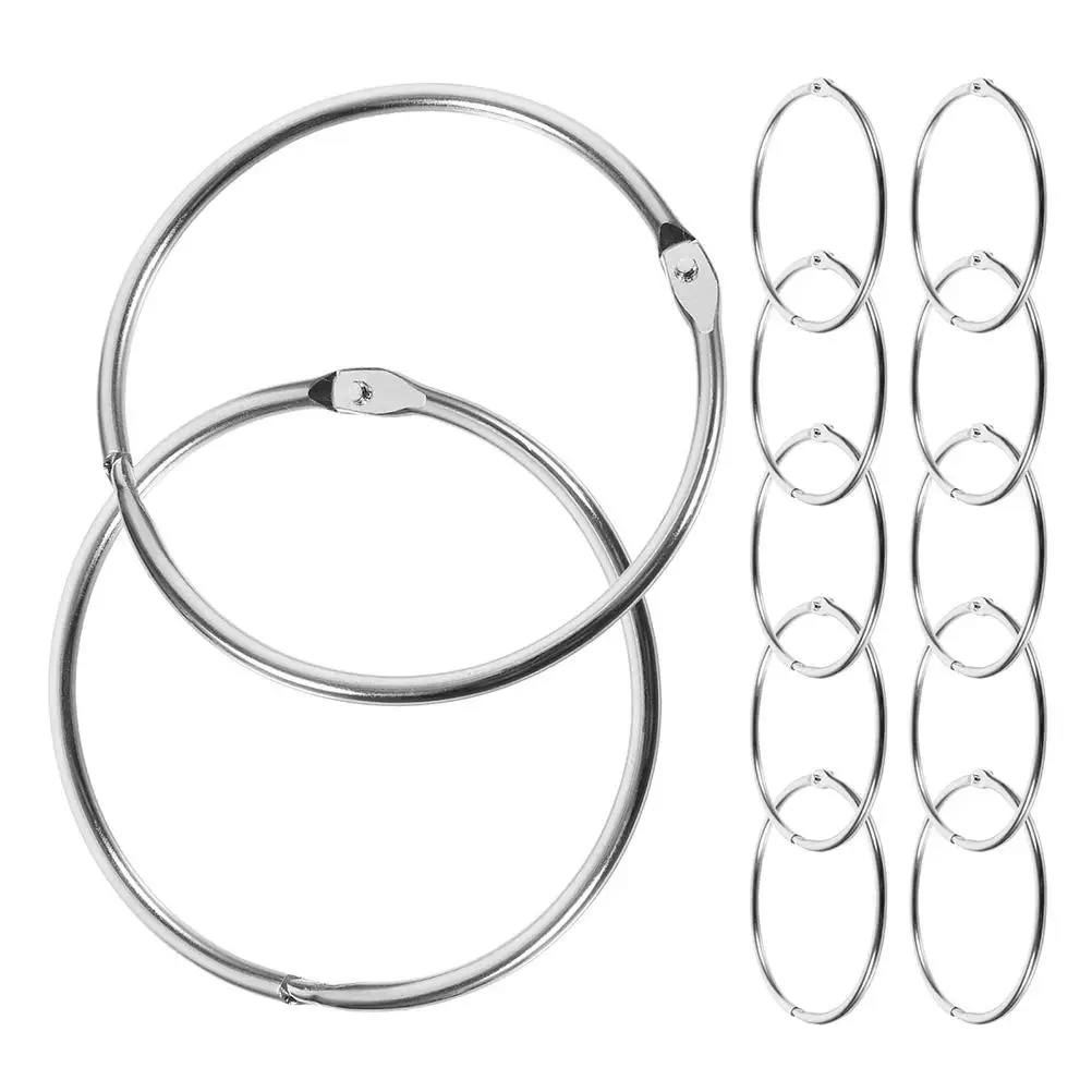 12 Pcs Binder Rings Book Circle Album Card Binding Metal Craft Rings for DIY Notebooks Photo Albums Scrapbooking Flexible