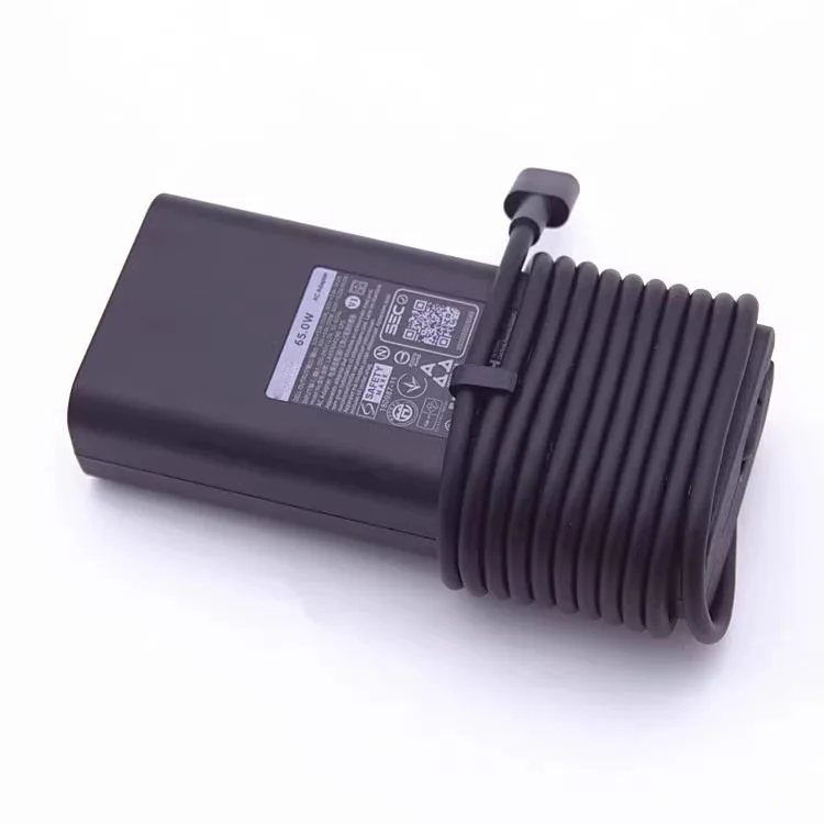 For Dell 65W USB-C Type C Laptop AC Adapter Power Charger 20V-3.25A 5V3A 9V3A 15V3A HA65NM190 LA65NM170 DA65NM170 DA65NM190 view 3
