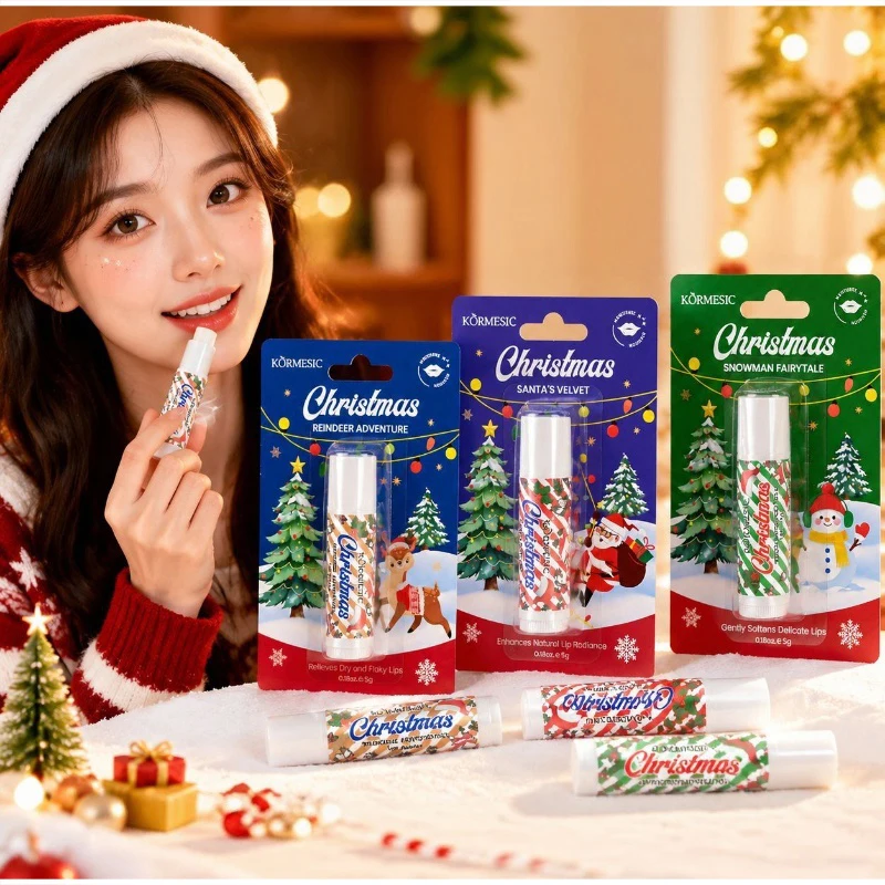 Winter Christmas Lip Care Balm 5g Moisturizing And Nourishing Daily Lip Care Balm Relieves Dry And Chapped Lips Christmas Gift