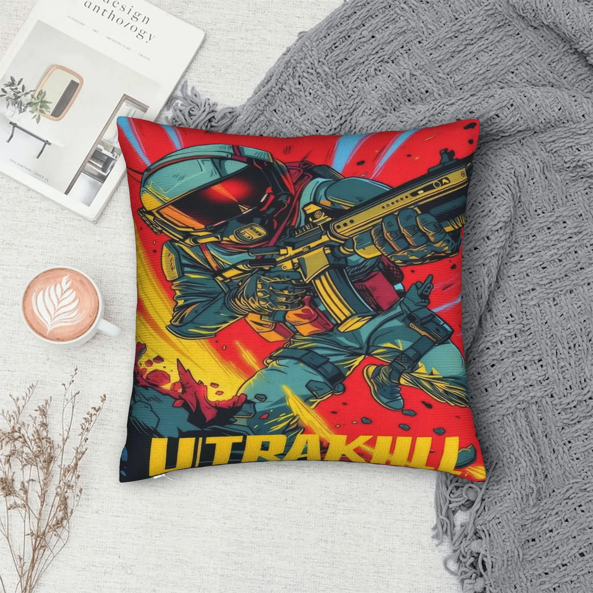 

Стильная наволочка для спальни Ultrakill, упакованная игровая декорация, чехлы на подушки на молнии, разные размеры