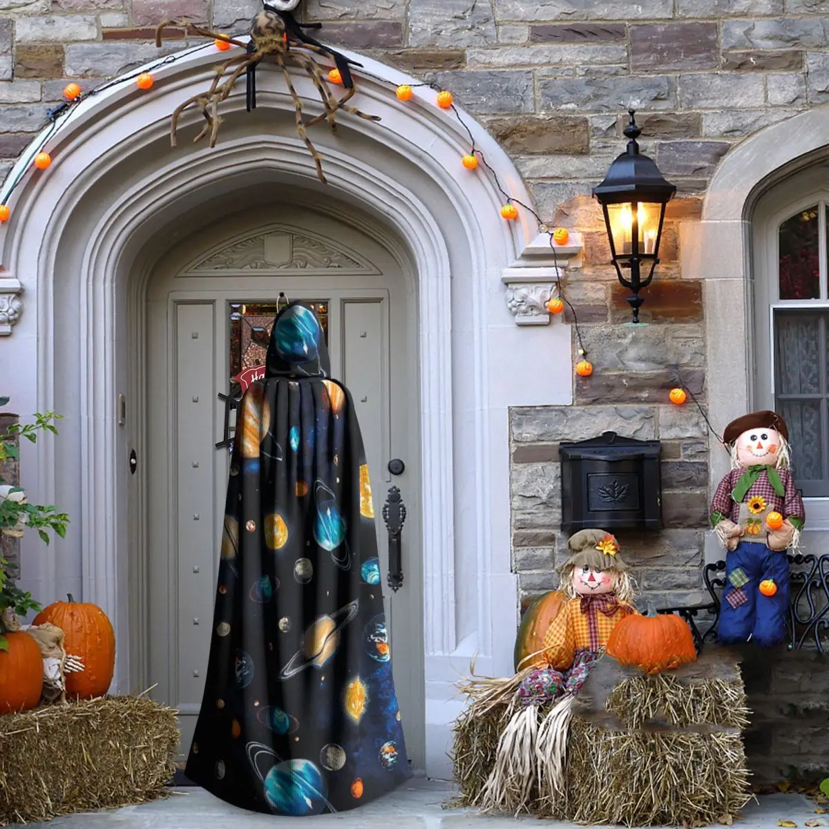 Солнечная система, космические планеты, Вселенная, длинный плащ с капюшоном, средневековый костюм ведьмы, накидка для косплея, пальто на Хэллоуин для взрослых, унисекс