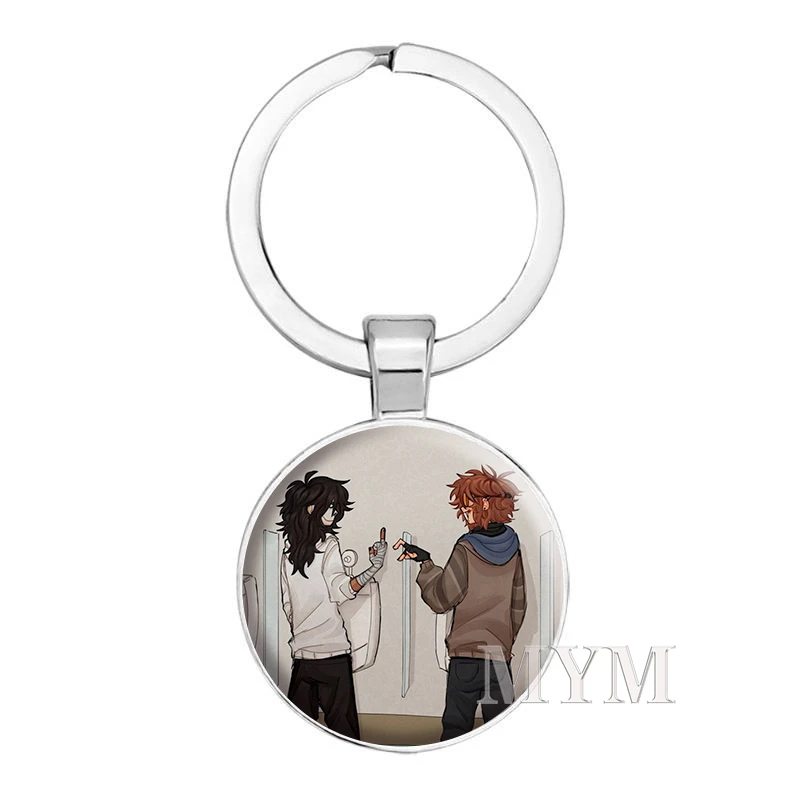Horror Game Creepypasta Keychain Ticci Toby Game Character Anime Key Chain Bag Decor KeyRing Accessories Fans Gifts