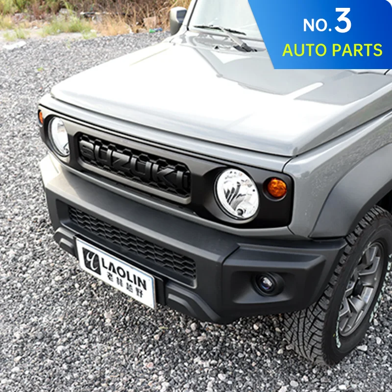 Front Grille ABS Front Bumper Center Grille For 2019-2024 SUZUKI Jimny JB64 JB74 Car Grills With Big Logo Exterior Accessories