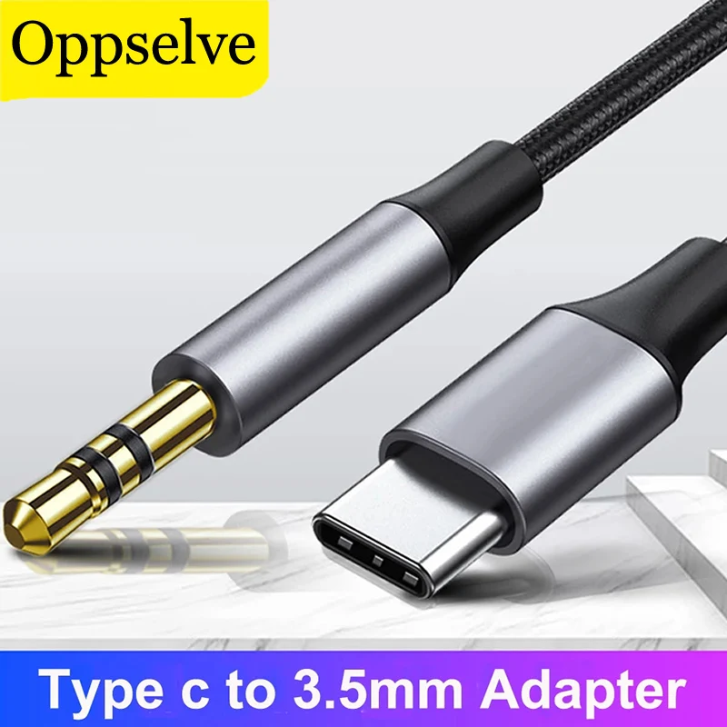 USB Type C to 3.5mm Audio Cable Audio Aux Cable For Samsung S20 S10 Car Headphone Speaker Wire Line 3.5 Jack Aux USBC Audio Cord