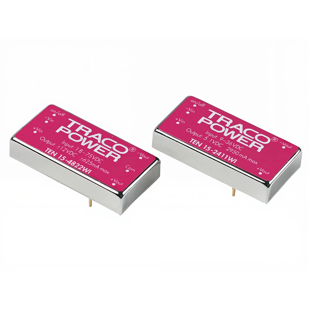 THN 15-2412WI |   محول TRACOPOWER DC/DC معزول من خلال فتحة محول DC/DC، ITE، DIP، 4:1، 15 وات، 1 مخرج، 12 فولت