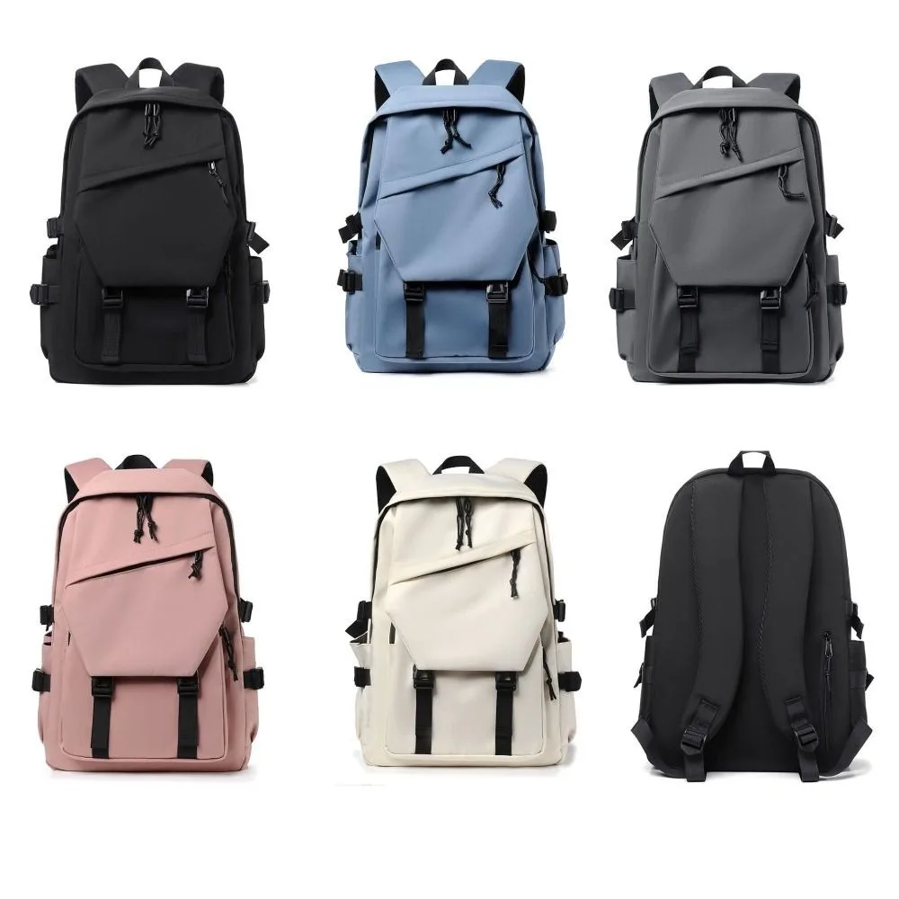 

Рюкзак из ткани Оксфорд большой емкости с несколькими карманами, однотонный студенческий школьный рюкзак, водонепроницаемый рюкзак для отдыха и путешествий, унисекс