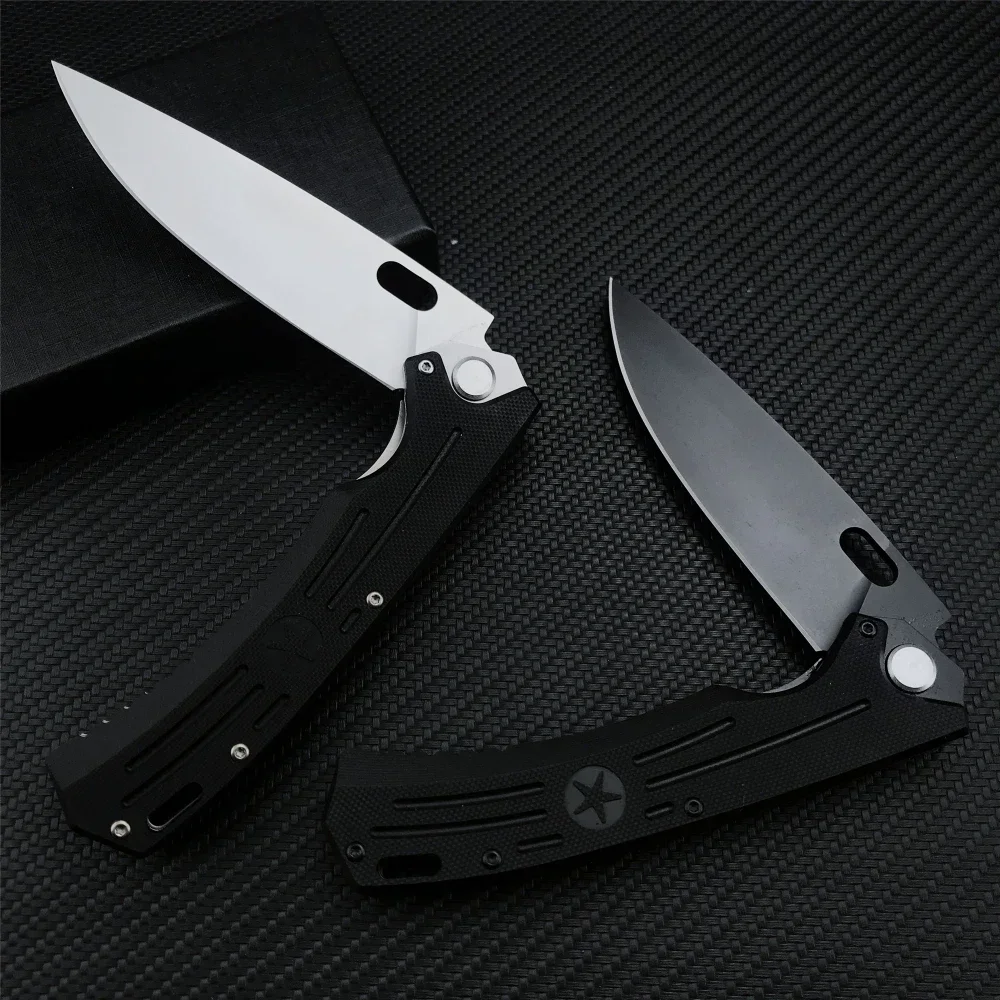 Russian HOKC Outdoor Hunting Flipper Folding Knife D2 Drop Point Blade G10 Handle Tactical Pocket Knife EDC Camping Tools