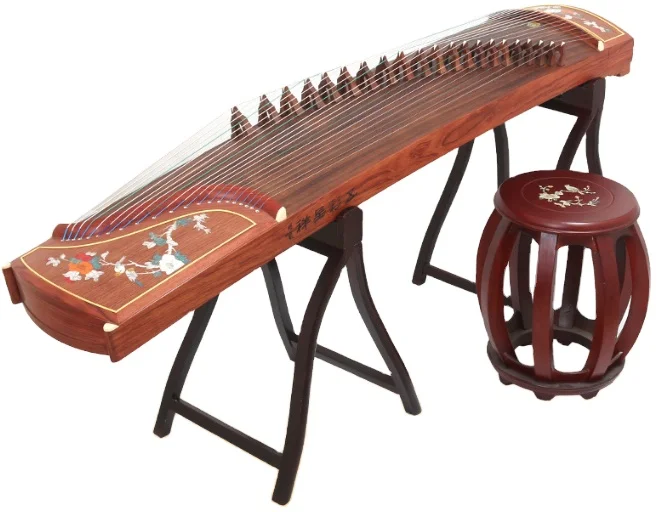 

Koto with Multiple Antique Patterns Guzheng Without Stool