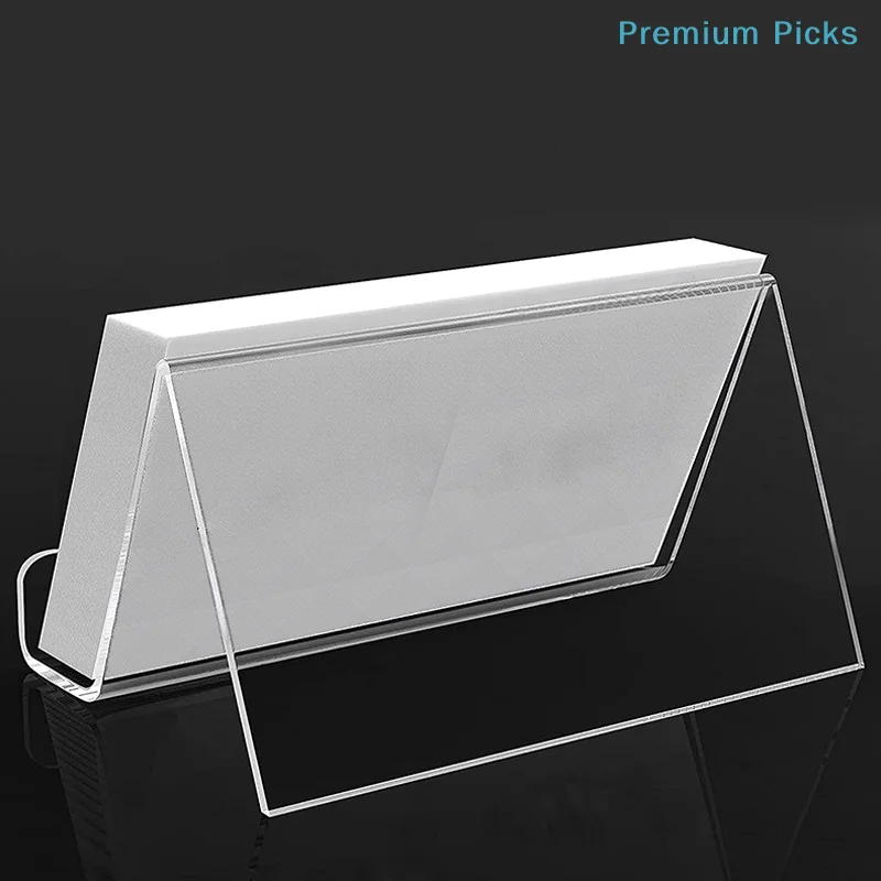 portableTransparent Acrylic Desktop Business Card Holder Table Desk Shelf Box Storage Display Stand Restaurant Office Supplies view 2