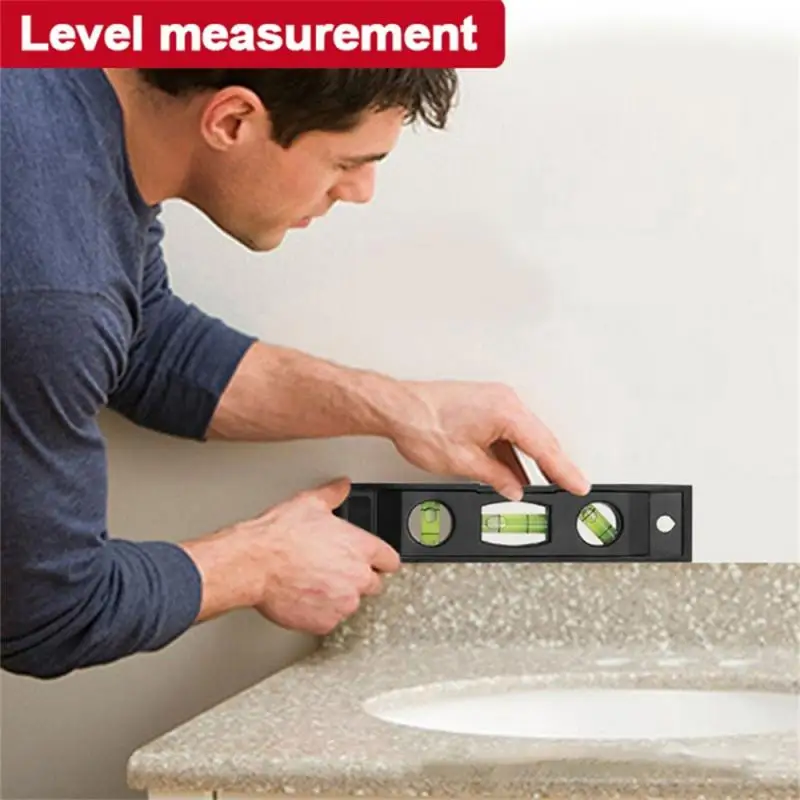 150mm Horizontal 6 Inch Small Three-purpose Level Torpedo Level Bubble Tube Magnet Bubble Instruments Durable Spirit Level