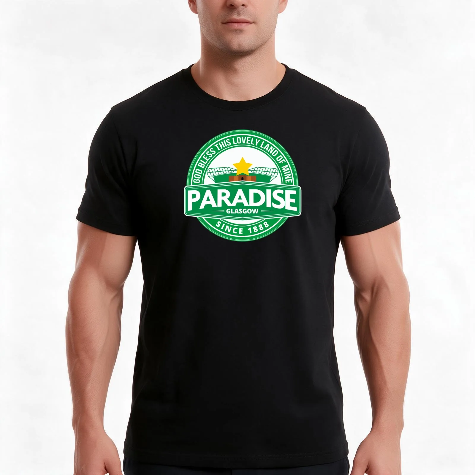 God Bless This Lovely Land Of Mine Celtic Glasgow T-Shirt, Summer Casual Cotton Tee, Oversized Streetwear Tops, Unisex Men Women