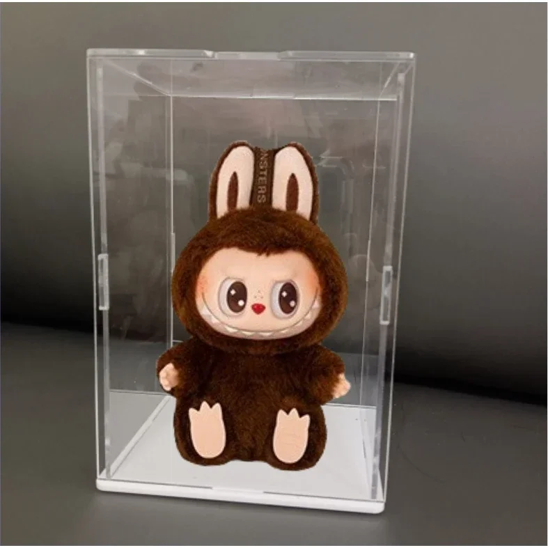 Display Box Acrylic Box Suitable for Labubu Dolls Decorations for sitting party V2 Labubu Doll Transparent Dolls Accessories