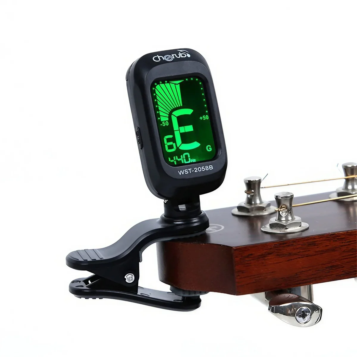 Digital Acoustic Clip-on Guitar Tuner Rotatable Clips on The Tuner LCD Display Colour Acoustic Guitar Bass Ukulele Guitar