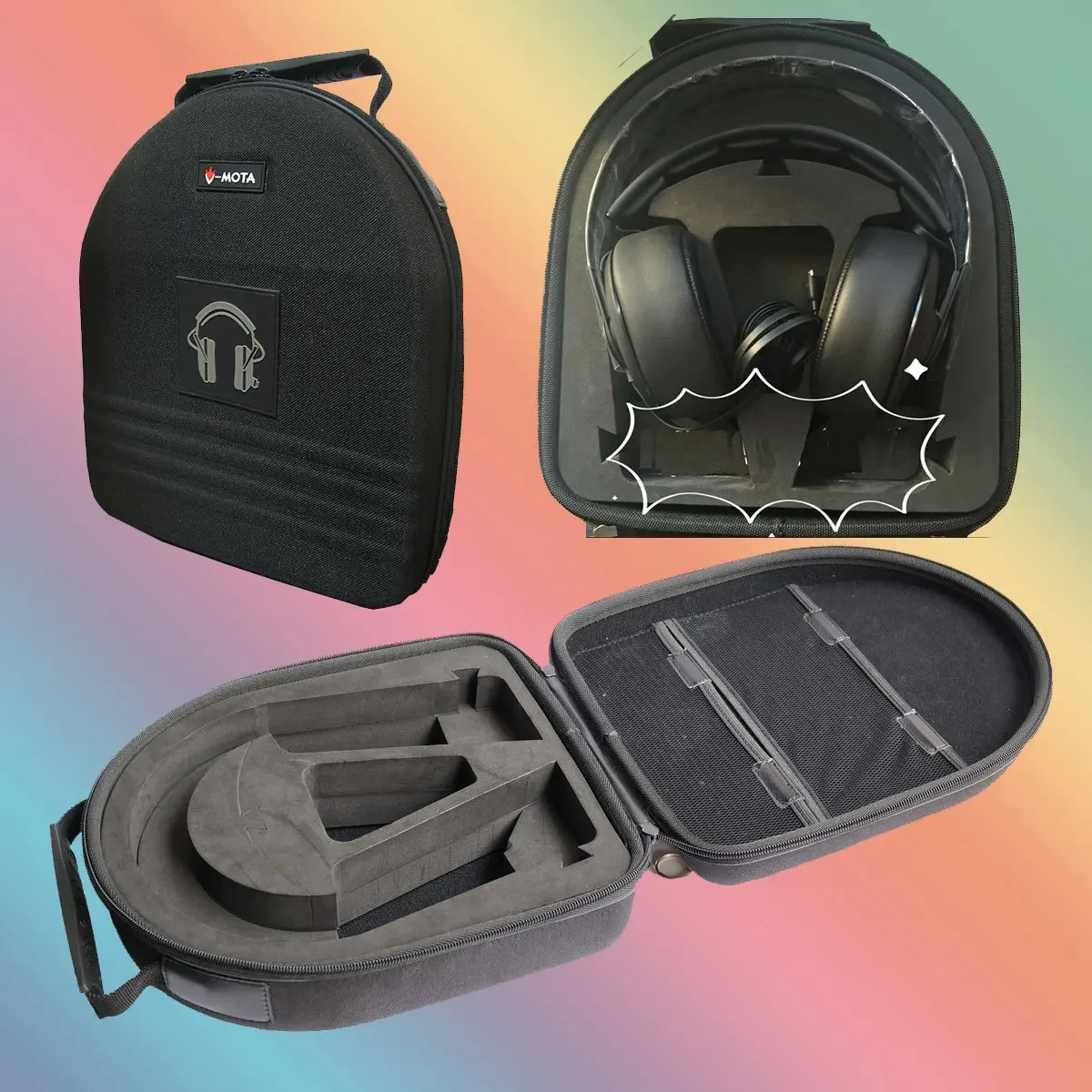 V-MOTA TDG Suitcase Carry case boxs for Plantronic BackBeat FIT 6100 Wireless,BackBeat PRO 2 Bluetooth,Rig 800HS Voyager 8200 UC