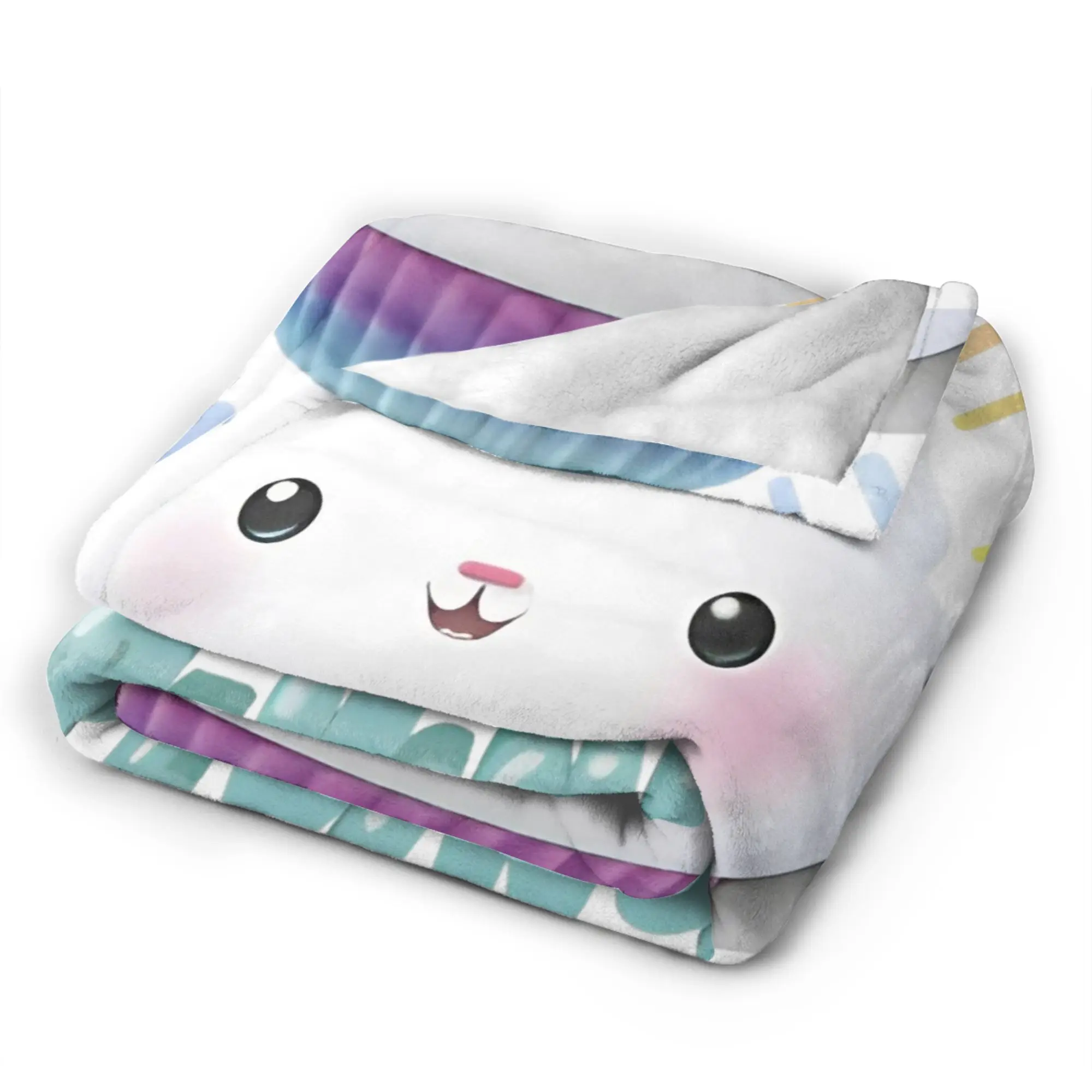 غابي دمية ككي القط العفريت العنب البطانيات الصوف مضحك الدافئة رمي البطانيات لتزيين الغطاء