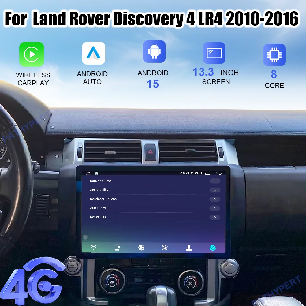 Android 15 For Land Rover Discovery 4 LR4 2010-2016 Car Multimedia Player Radio Auto Bluetooth Carplay Screen Gps Head Unit 4G