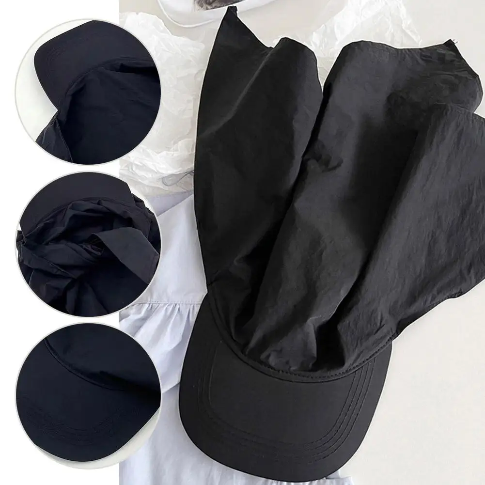 Quick-drying Strap Screen Headscarf Caps For Women Spring And Summer New Outdoor Camping Portable Duck Bill Hat D3o3