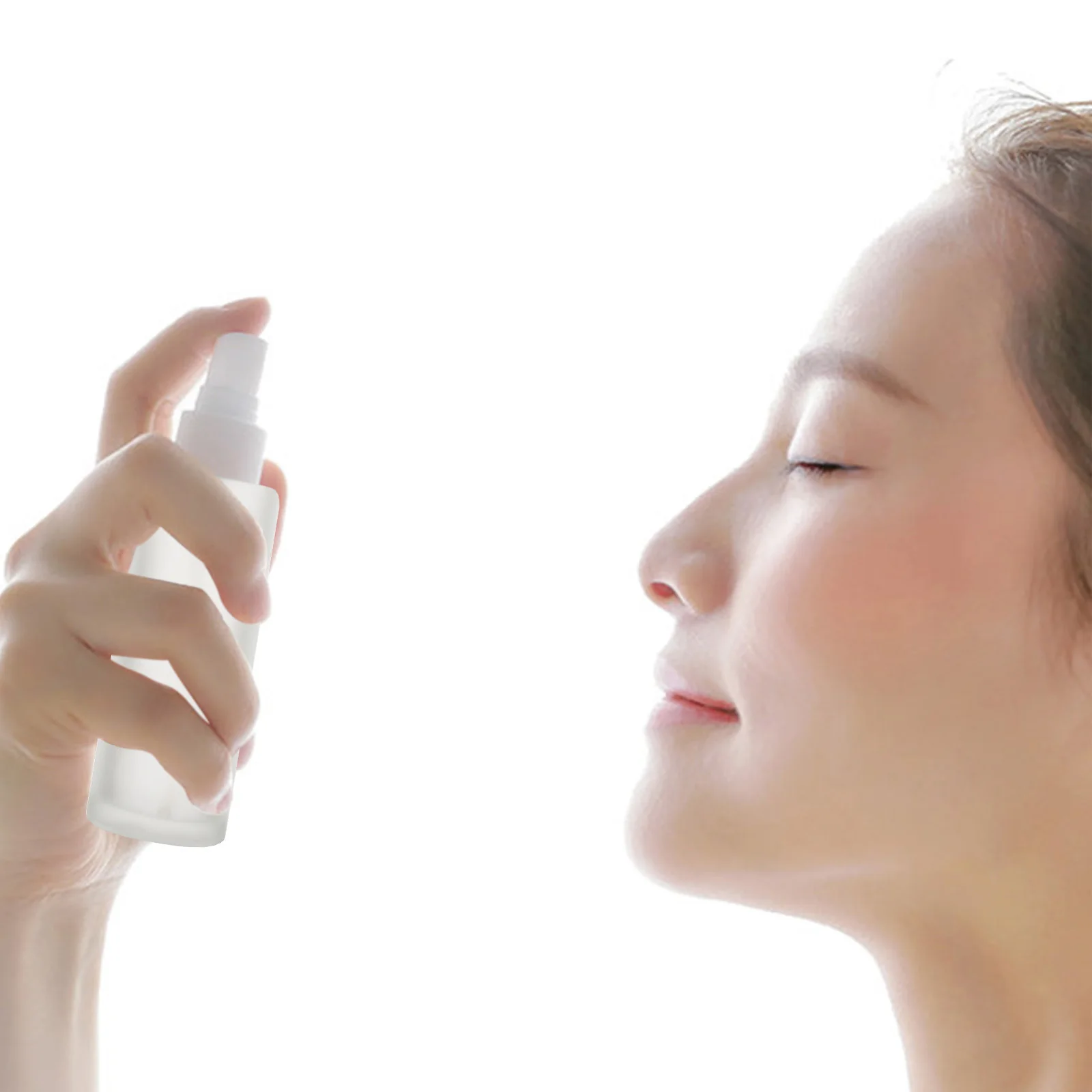 

3Pcs Travel Subpackaging Bottles Thick Frosted Glass Refillable Dispensers Portable for Lotion Shampoo Shower Gel