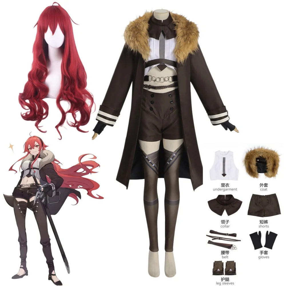 Eris Cosplay Costume Anime Mushoku Tensei: Jobless Reincarnation Eris Costume Wig Halloween Outfit Women Stage Clothing
