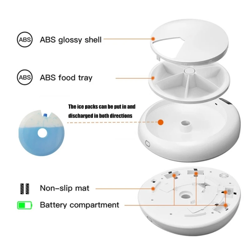 

Programmable Cats Feeder Timer for Daily Meals with Ice Storage Container